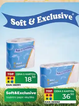 Tamda Foods Soft&Exclusive toaletní papír 4ks/8ks nabídka
