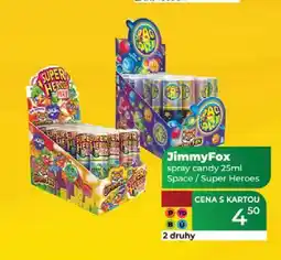 Tamda Foods JimmyFox spray candy 25ml Space/Super Heroes nabídka