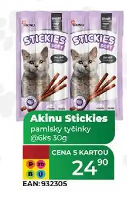 Tamda Foods Akinu Stickies pamlsky tyčinky @6ks 30g nabídka
