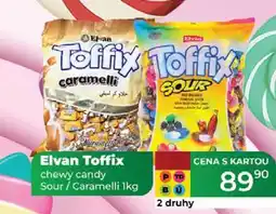 Tamda Foods Elvan Toffix chewy candy Sour/Caramelli 1kg nabídka