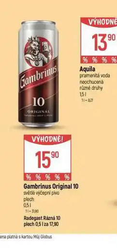 Globus Pivo gambrinus originál 10 nabídka