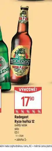 Globus Pivo radegast ryze hořká 12 nabídka