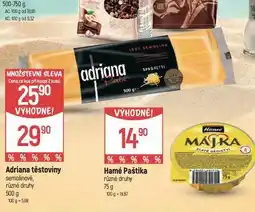 Globus Adriana těstoviny nabídka