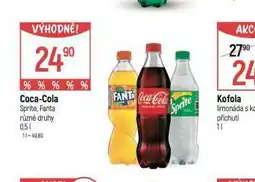 Globus Coca cola, fanta, sprite nabídka
