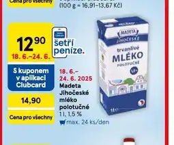 Tesco Trvanlivé mléko 1,5% nabídka