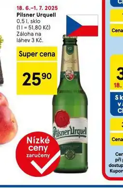 Tesco Pivo pilsner urquell nabídka