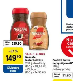 Tesco Nescafé instantní káva nabídka