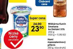 Tesco Kunín smetana ke šlehání 31% nabídka