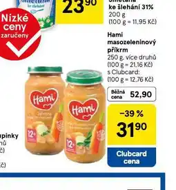 Tesco Hami masozeleninový příkrm nabídka