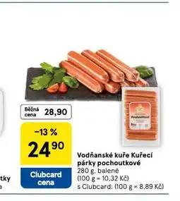 Tesco Kuřecí párky pochoutkové nabídka
