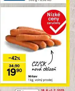 Tesco Mrkev nabídka