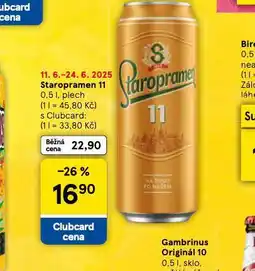 Tesco Pivo staropramen 11 nabídka