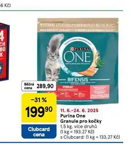 Tesco Purina one granule pro kočky nabídka