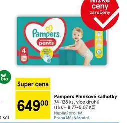 Tesco Pampers dětské plenky nabídka