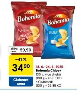 Tesco Bohemia chipsy nabídka