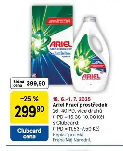 Tesco Ariel prací prostředek nabídka