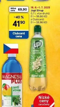 Tesco Jupí sirup nabídka
