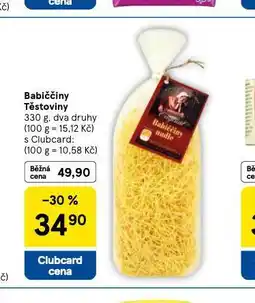 Tesco Babiččiny těstoviny nabídka