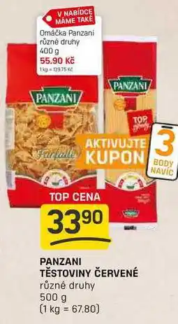 Flop PANZANI TĚSTOVINY ČERVENÉ různé druhy 500 g nabídka
