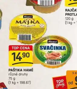 Flop PAŠTIKA HAMÉ různé druhy 75 g nabídka