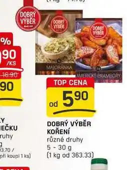 Flop DOBRÝ VÝBĚR KOŘENÍ různé druhy 5-30 g nabídka