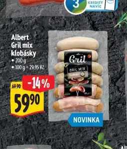 Albert Albert Gril mix klobásky 200 g nabídka
