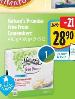Albert Nature's Promise Free From Camembert 120 g nabídka