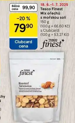 Tesco Tesco Finest Mix ořechů s mořskou solí, 150 g nabídka