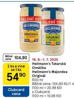 Tesco Hellmann's Majonéza Originál, 500 ml nabídka