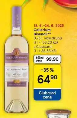 Tesco Cellarium Bisencii, 0,75 l, více druhů nabídka