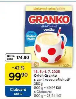 Tesco Orion Granko s vanilkovou příchutí, 350 g nabídka