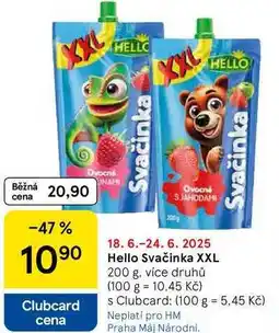 Tesco Hello Svačinka XXL, 200 g, více druhů nabídka