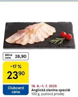 Tesco Anglická slanina speciál, 100 g nabídka