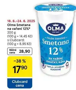 Tesco Olma Smetana na vaření 12%, 200 g nabídka