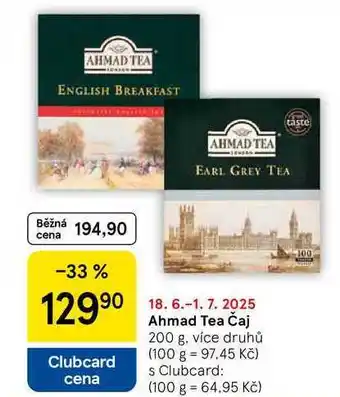 Tesco Ahmad Tea Čaj, 200 g, více druhů nabídka