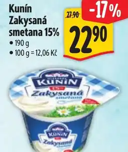 Albert Kunín Zakysaná smetana 15% nabídka