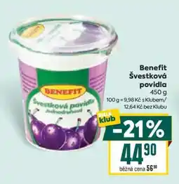 Billa Benefit Švestková povidla nabídka