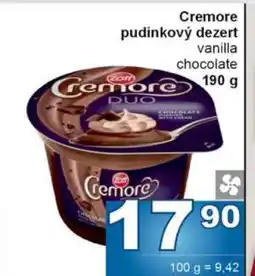 Jip Cremore pudinkový dezert nabídka
