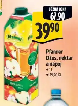 Albert Pfanner džus, nektar a nápoj nabídka