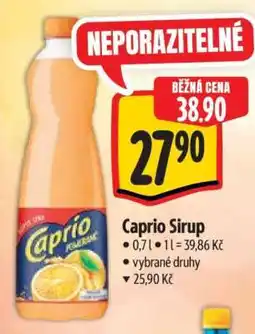 Albert Caprio Sirup nabídka
