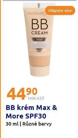 Action BB krém Max & More SPF30 nabídka