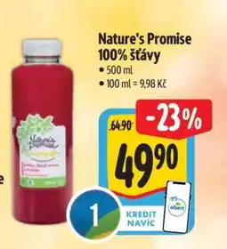 Albert Nature's Promise 100% šťávy nabídka