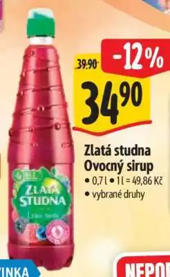Albert Zlatá studna Ovocný sirup nabídka