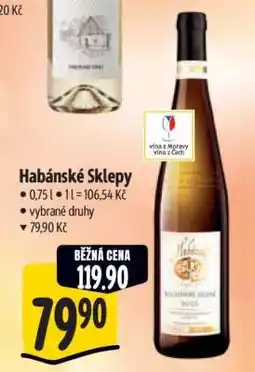 Albert Habánské sklepy nabídka