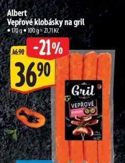 Albert Albert Vepřové klobásky na gril nabídka