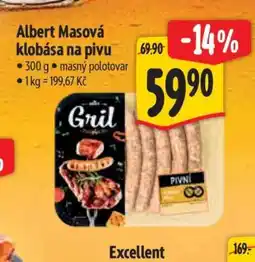 Albert Albert Masová klobása na pivu nabídka