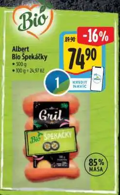 Albert Albert Bio Špekáčky nabídka