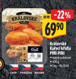 Albert Královské Kuřecí křídla PIRI-PIRI nabídka
