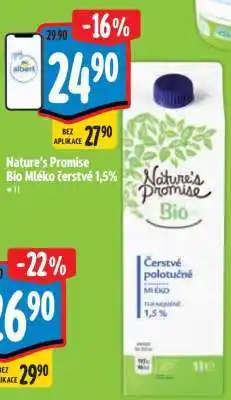 Albert Nature's Promise Bio Mléko čerstvé 1,5 nabídka