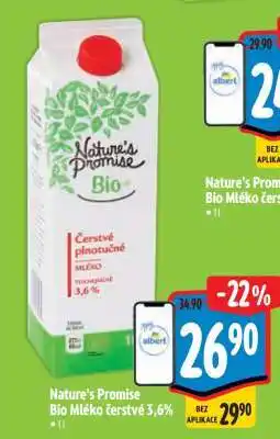 Albert Nature's Promise Bio Mléko čerstvé 3,6 nabídka
